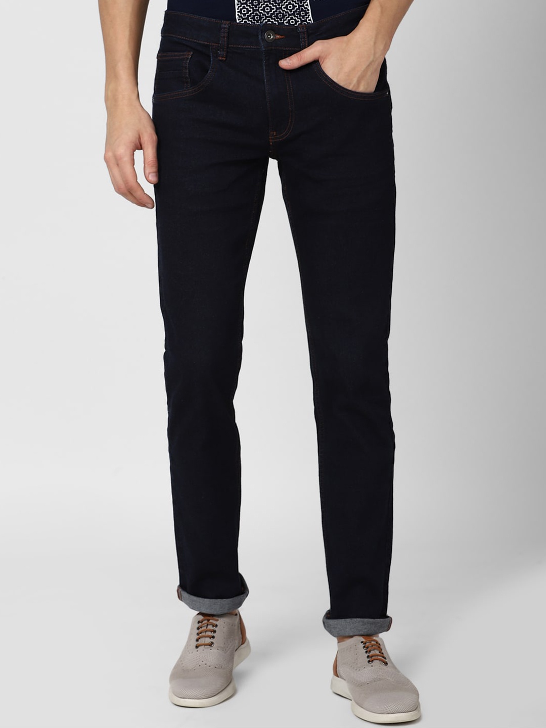 

VAN HEUSEN DENIM LABS Men Navy Blue Slim Fit Jeans