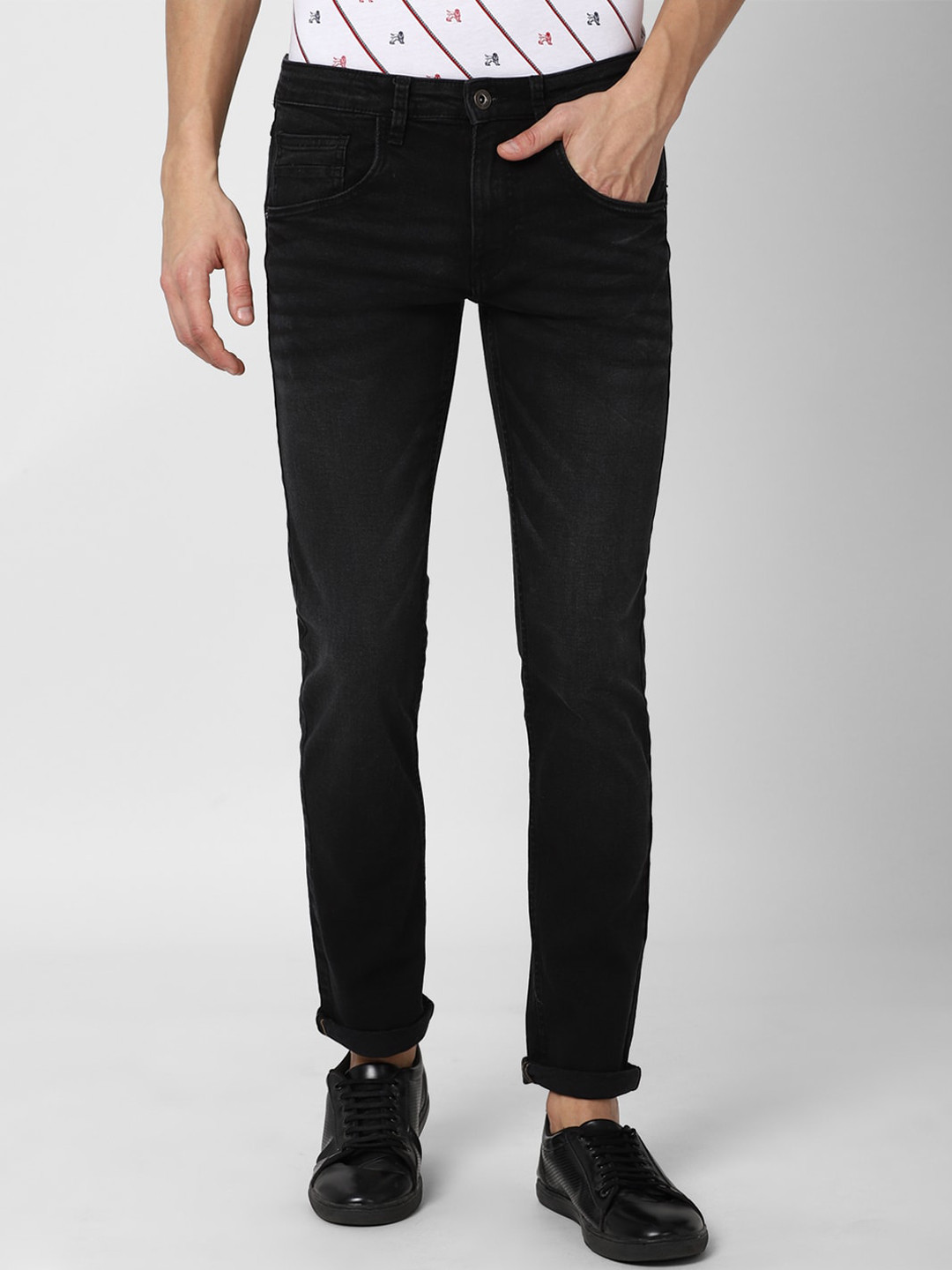 

VAN HEUSEN DENIM LABS Men Black Slim Fit Jeans