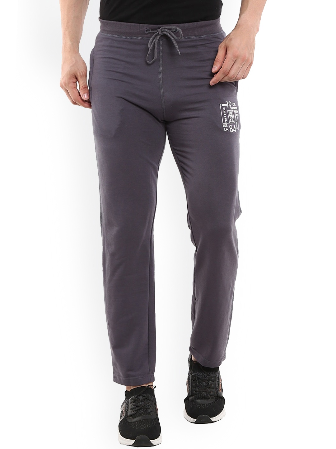 

V-Mart Men Grey Solid Terry Cotton Track Pants