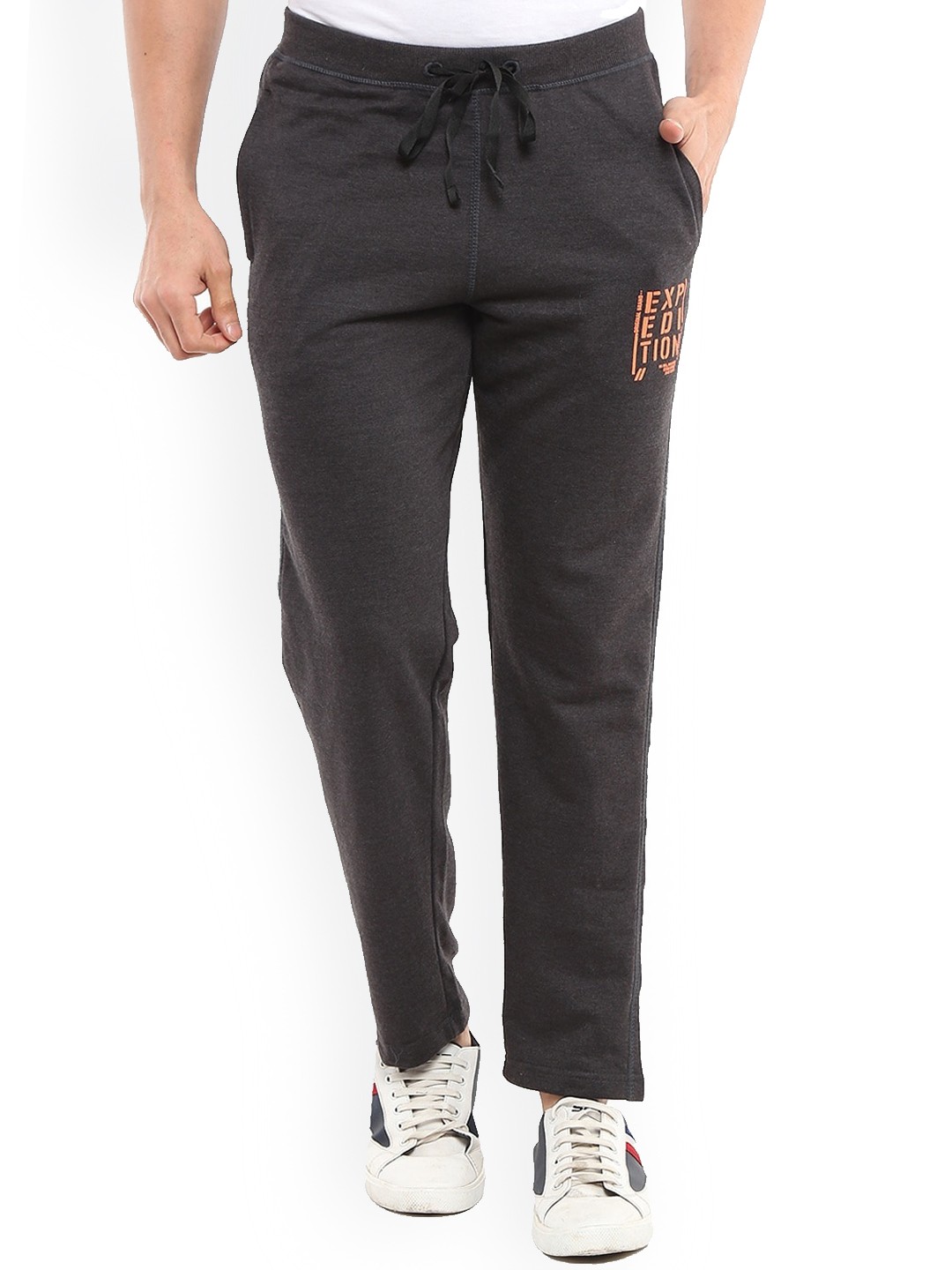 

V-Mart Men Grey Solid Cotton Track Pants