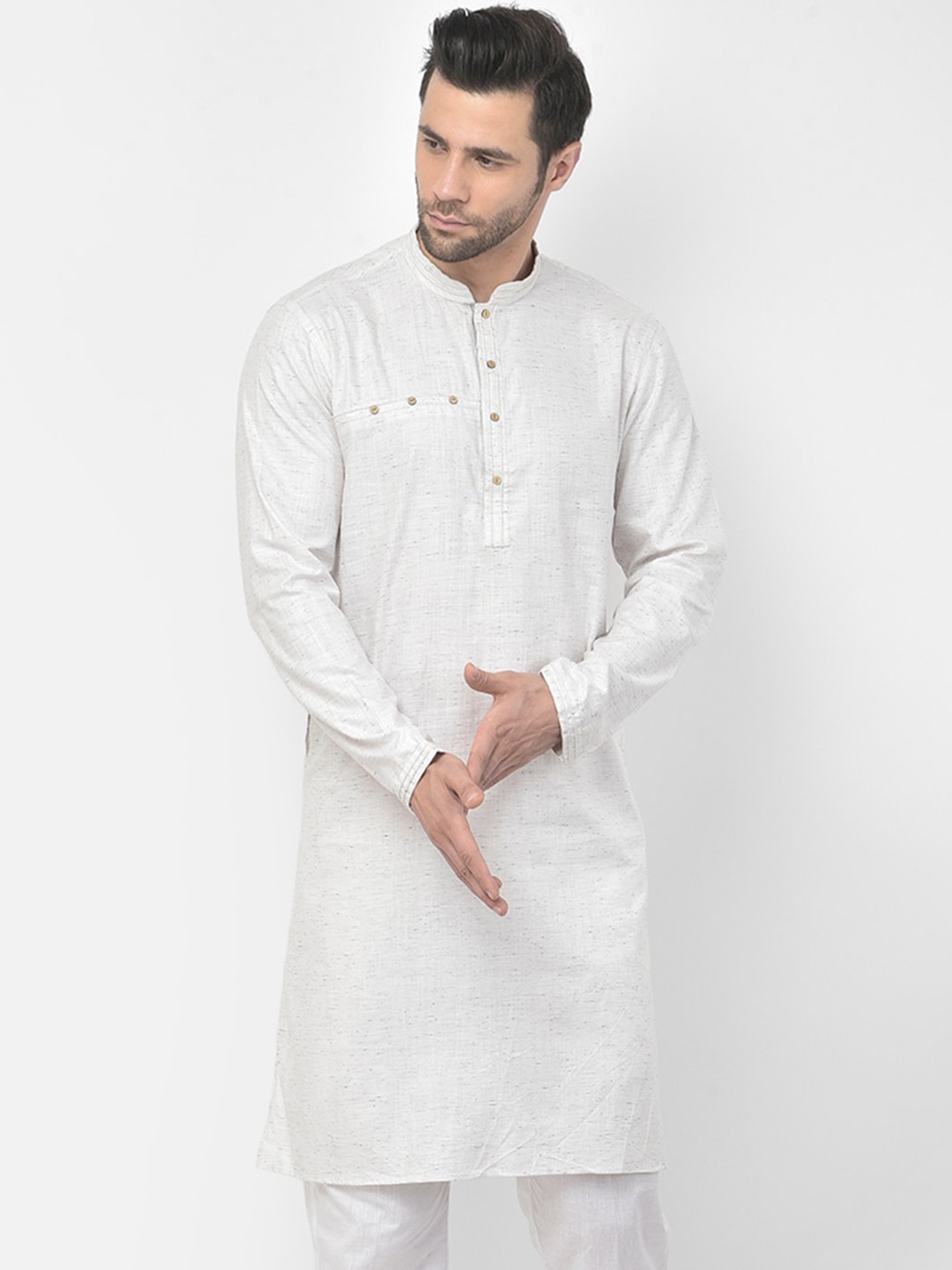 

DEYANN Men Off White Kurta