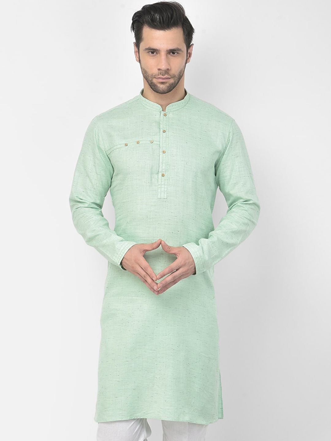 

DEYANN Men Green Kurta