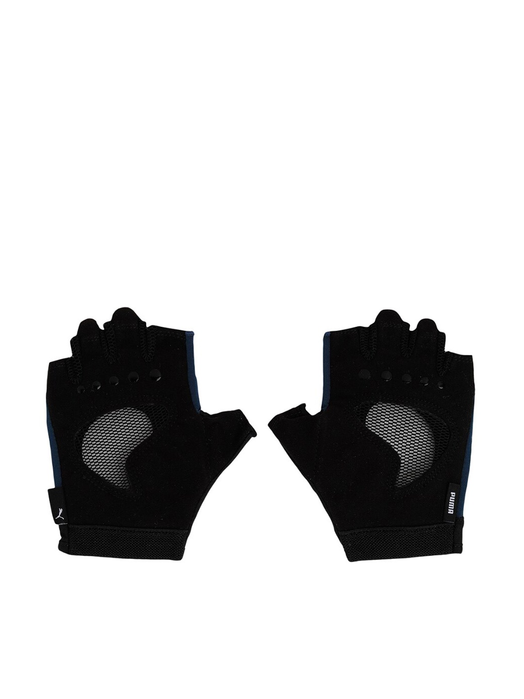 

Puma Women Blue & Black Colourblocked Training or Gym Gloves