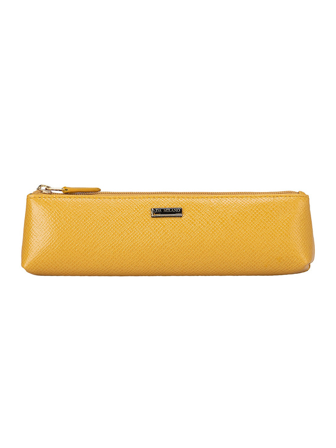 

Da Milano Yellow Solid Leather Travel Pouch