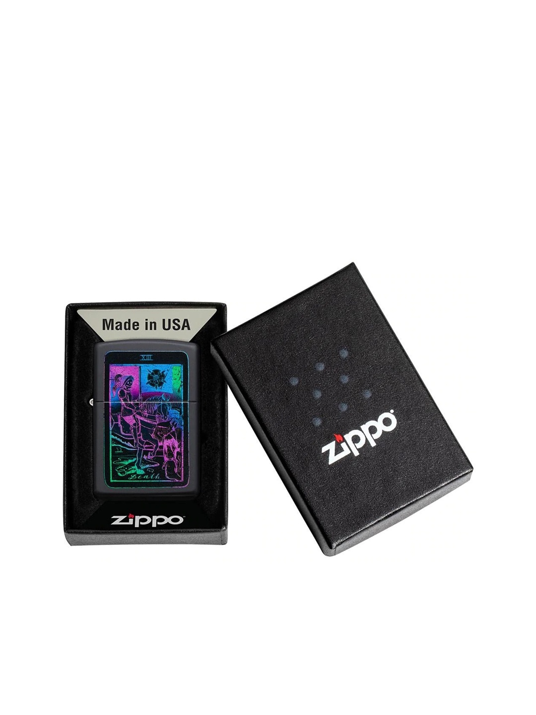 

Zippo Black & Blue Tarot Card Printed Pocket Lighter