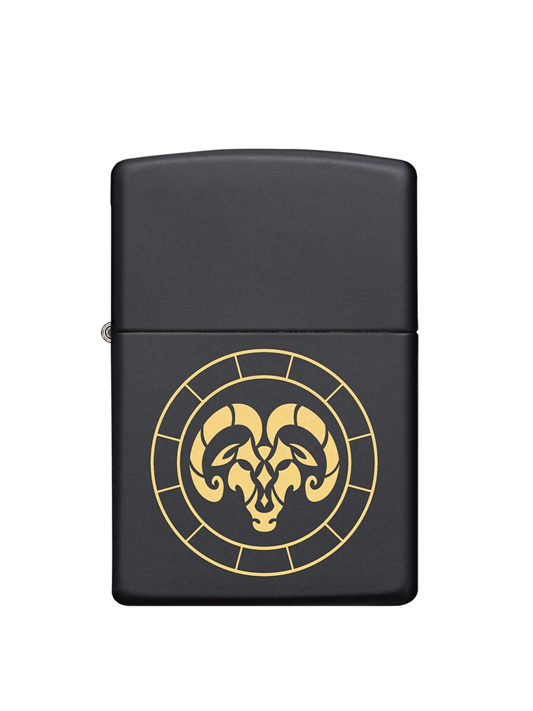 

Zippo Black & Gold-Toned Aries Zodiac Sign Printed Pocket Lighter