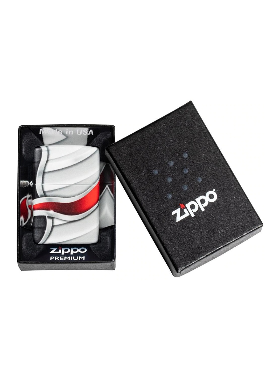 

Zippo Unisex White & Red Printed Pocket Lighter