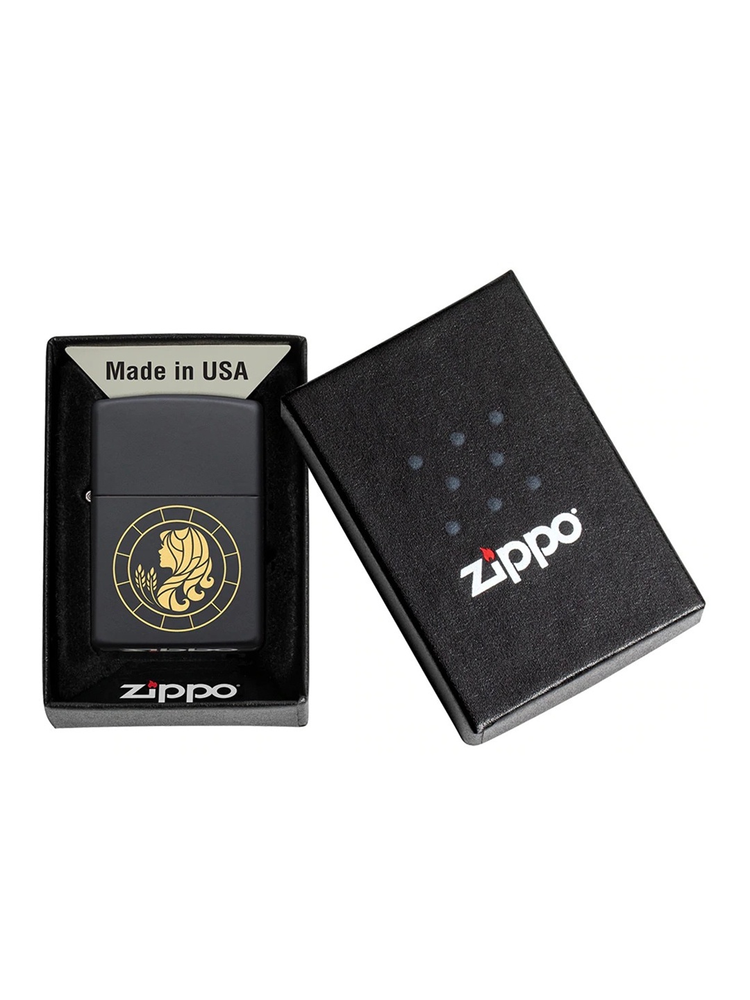 

Zippo Black Virgo Zodiac Sign Pocket Lighter