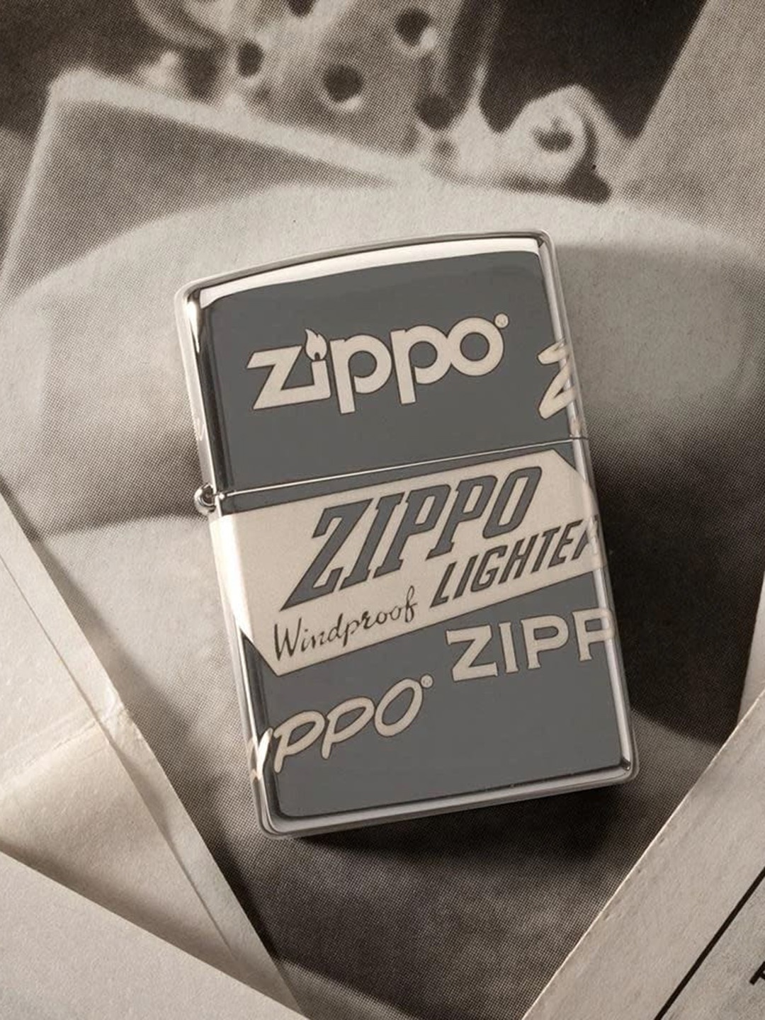 

Zippo Black Printed Pocket Windproof Lighter