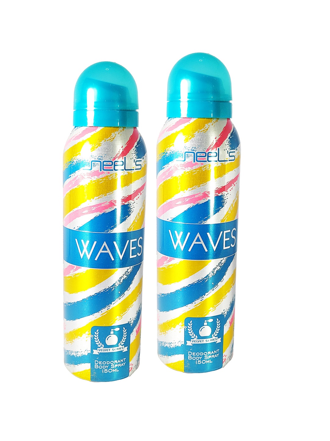 

Neels Unisex Set of 2 Waves Body Spray 150 ml each, Green