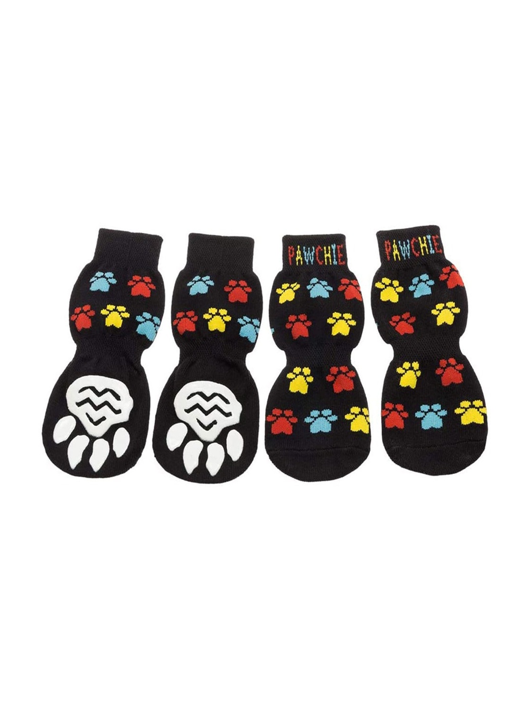 

PAWCHIE Black Printed Anti-Slip Socks for Dogs