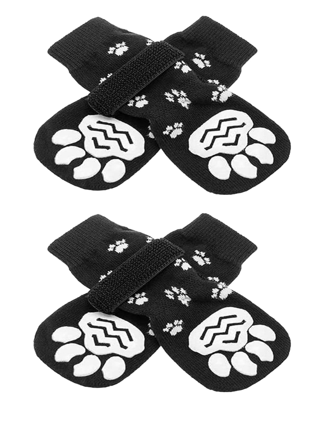 

PAWCHIE Black & White Printed Cotton Dog Socks