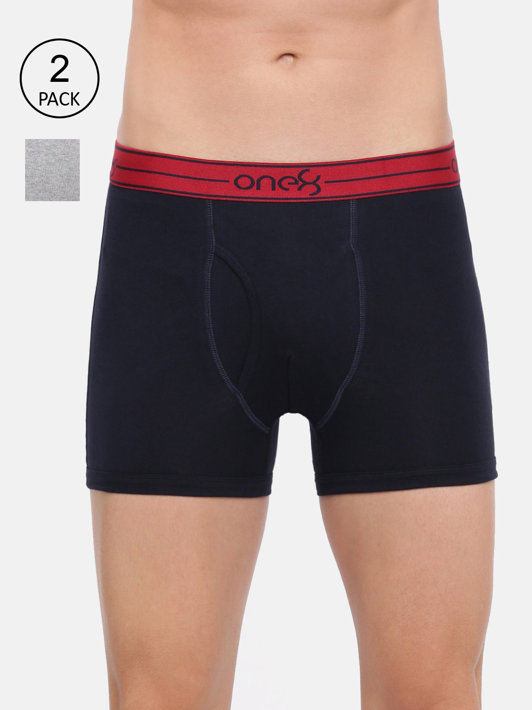

one8 by Virat Kohli Men Pack Of 2 Assorted Cotton Trunks 211-PO2