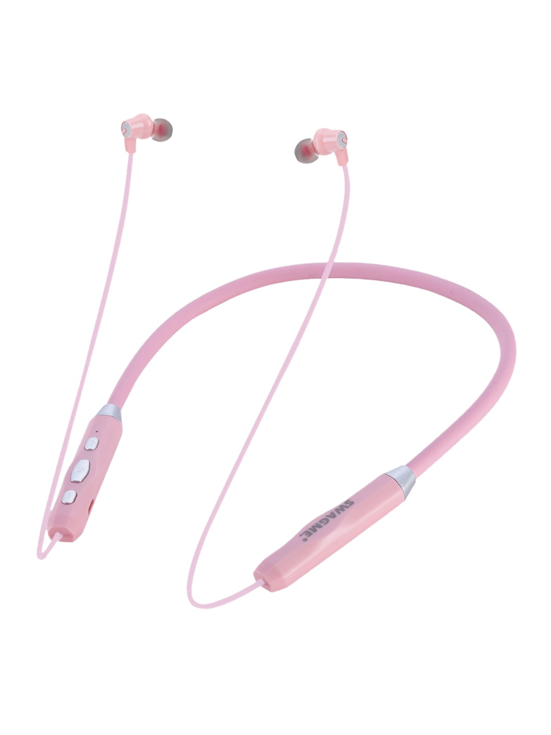 

SWAGME Pink Solid Alaap NB-010 Wireless Flexible Neckband Earphone