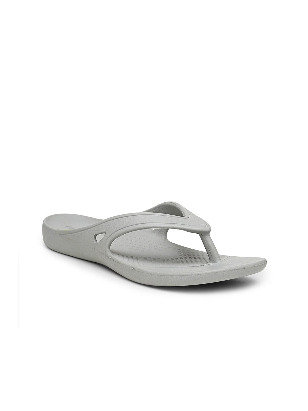 

DA NATURO ITALY Women Grey Rubber Thong Flip-Flops