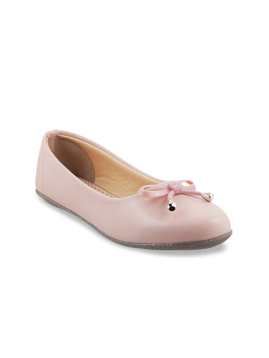 

WALKWAY by Metro Women Peach-Coloured Ballerinas with Bows Flats