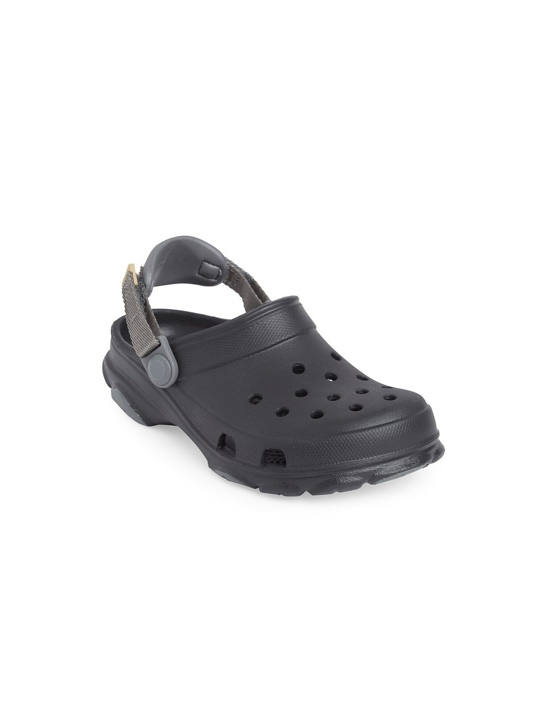 

Crocs Kids Black & Grey Solid Clogs