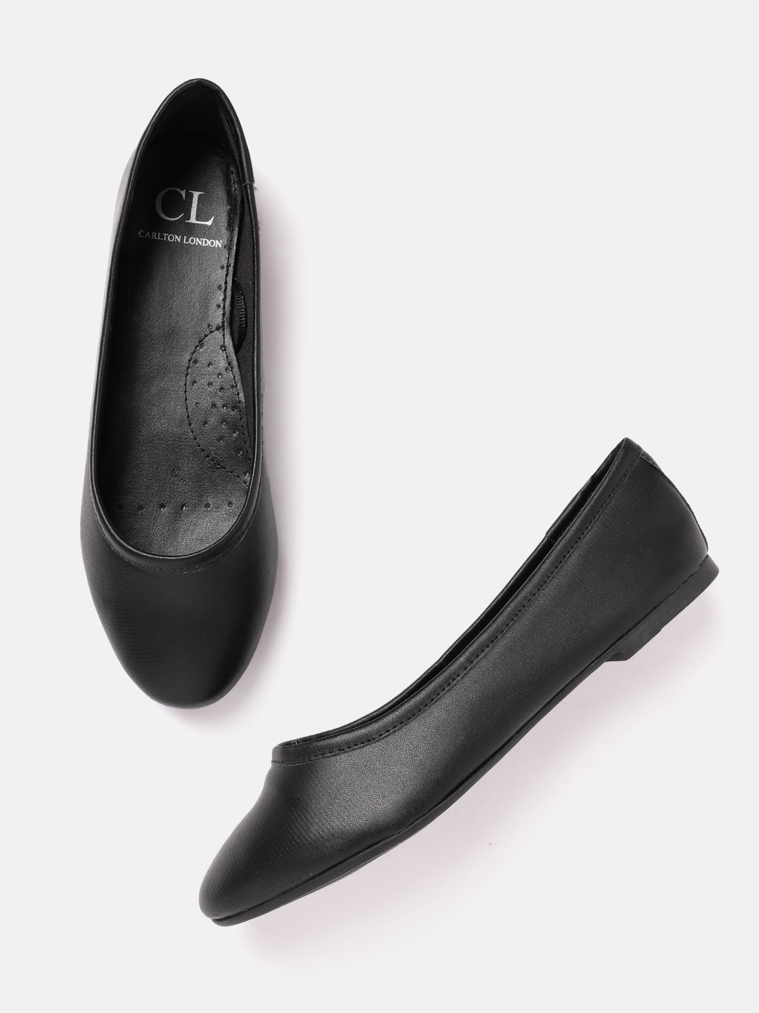 

Carlton London Women Round Toe Ballerinas, Black