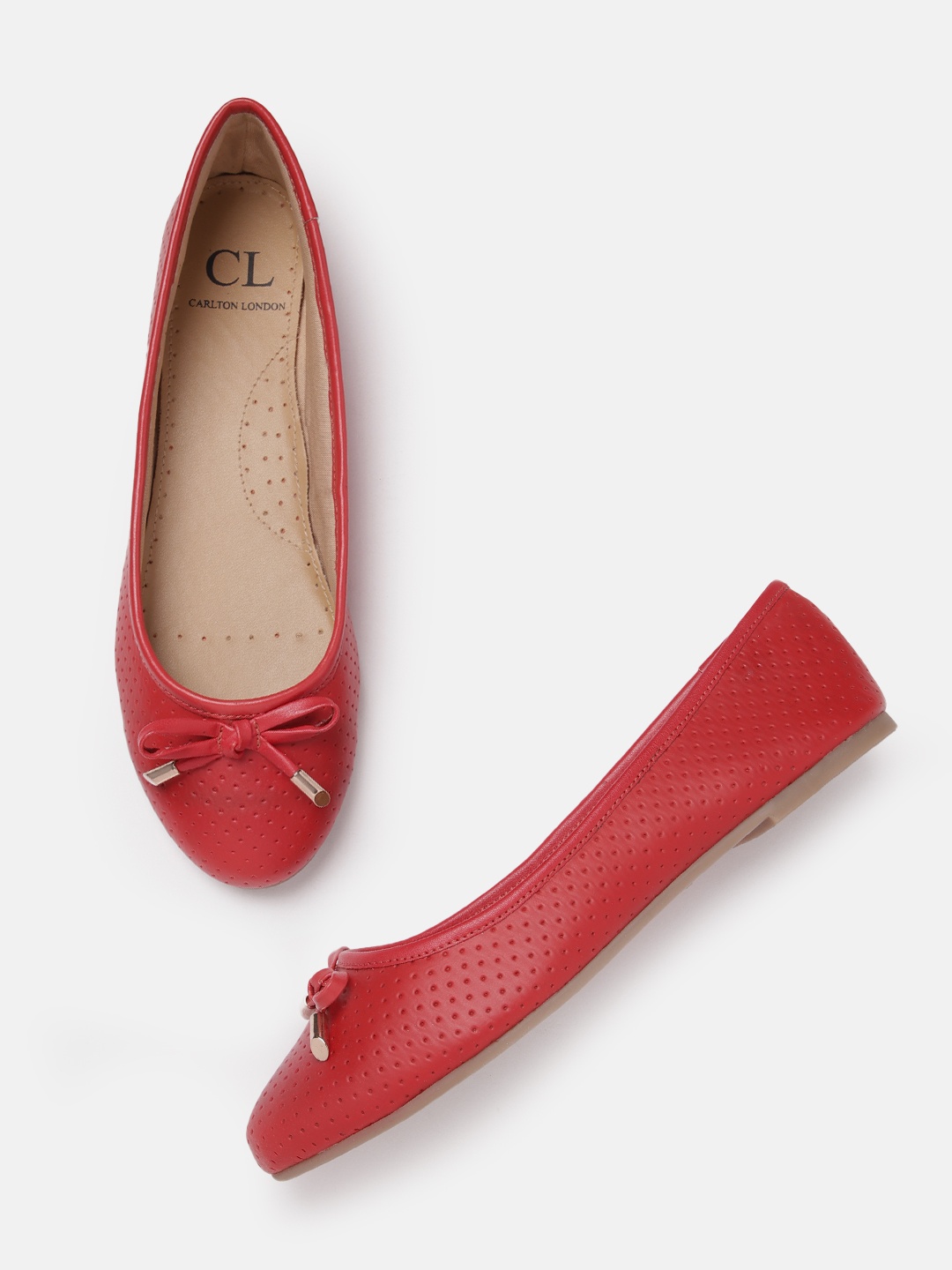 

Carlton London Women Ballerinas with Bow Upper, Red