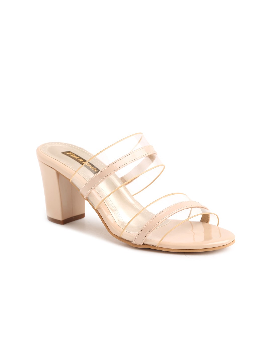 

Flat n Heels Beige & Transparent Block Sandals