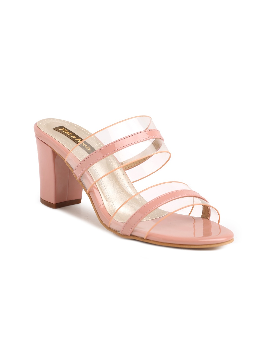 

Flat n Heels Women Pink Solid Block Sandals