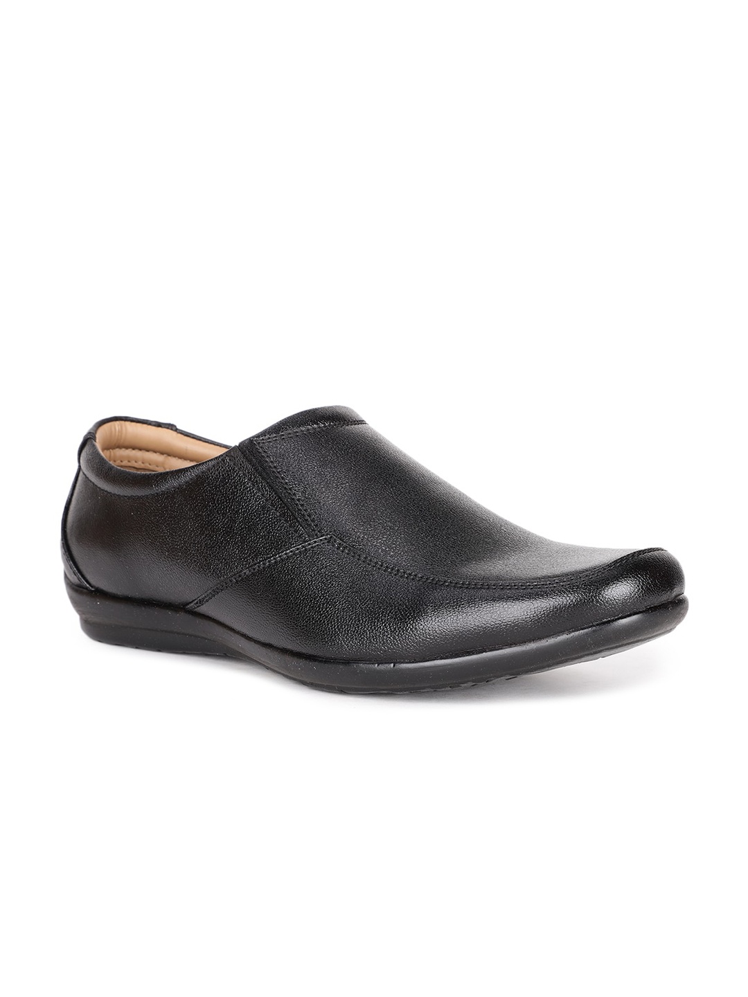 

Bata Men Black Solid Formal Slip-Ons