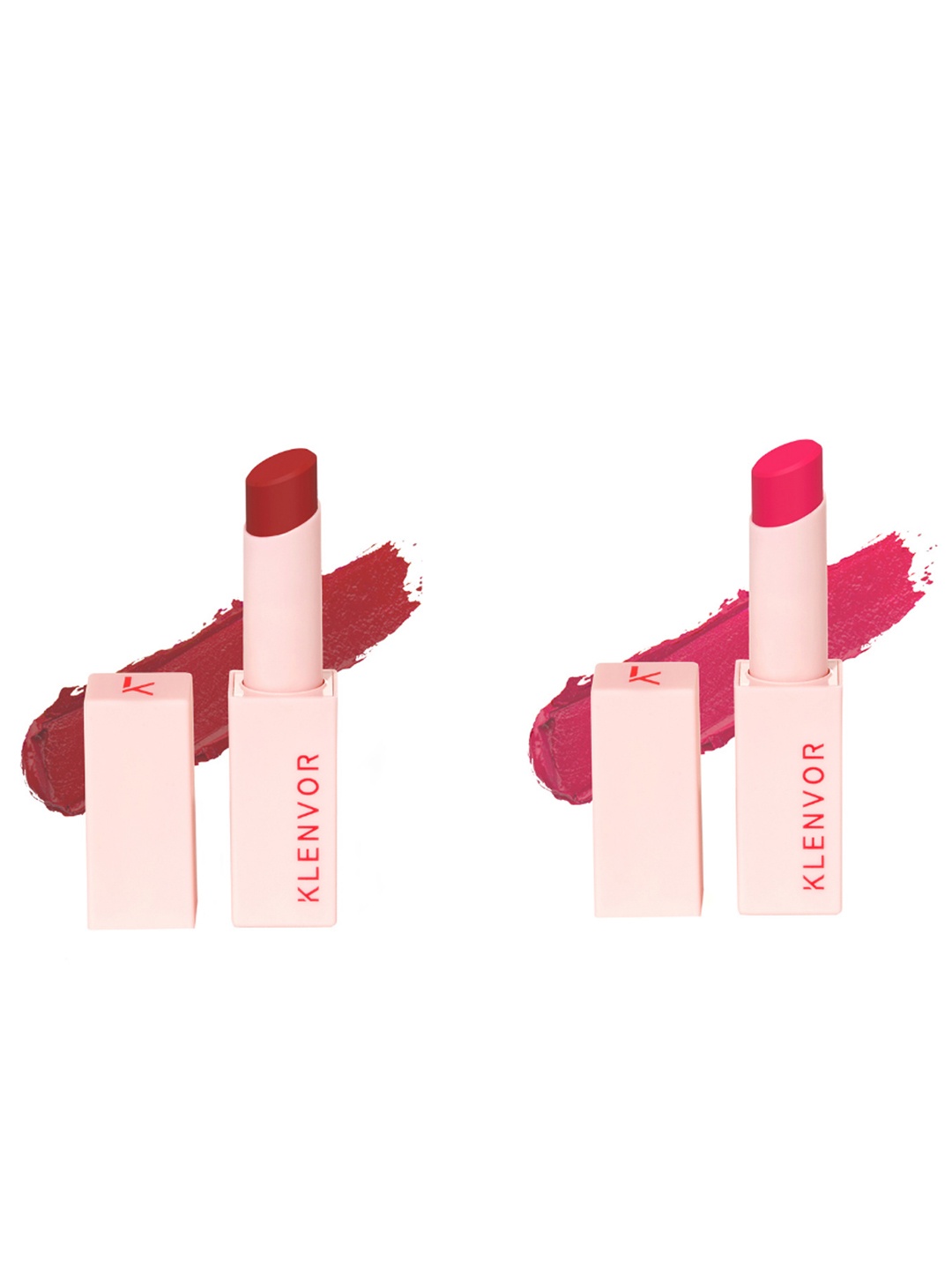 

KLENVOR Day Look Collection- Matte Lipsticks Set of 2 - 02 Ambitious, 04 Empower, Red