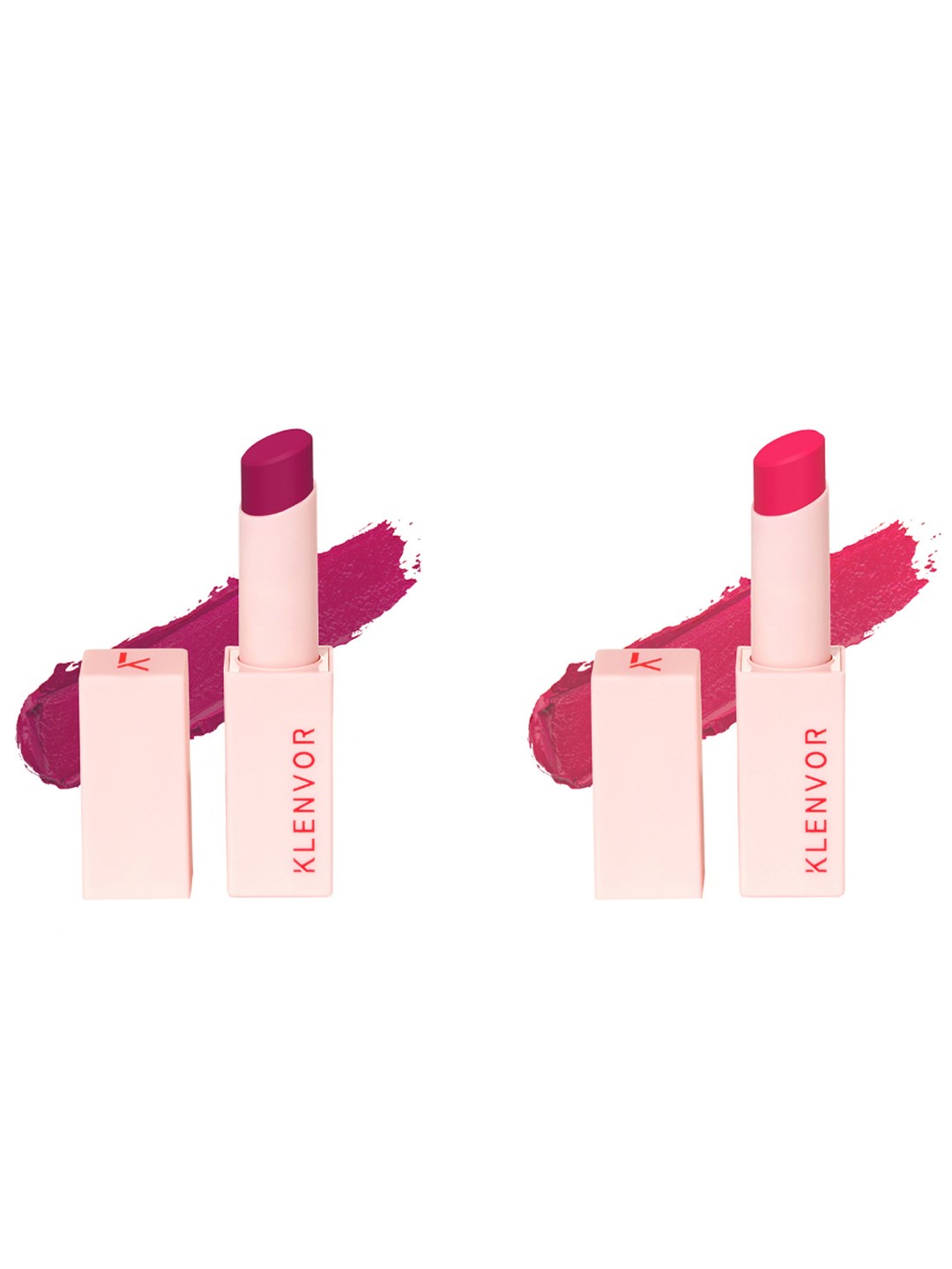 

KLENVOR Pink Collection - Matte Lipsticks Set of 2 - 01 Adorable, 04 Empower
