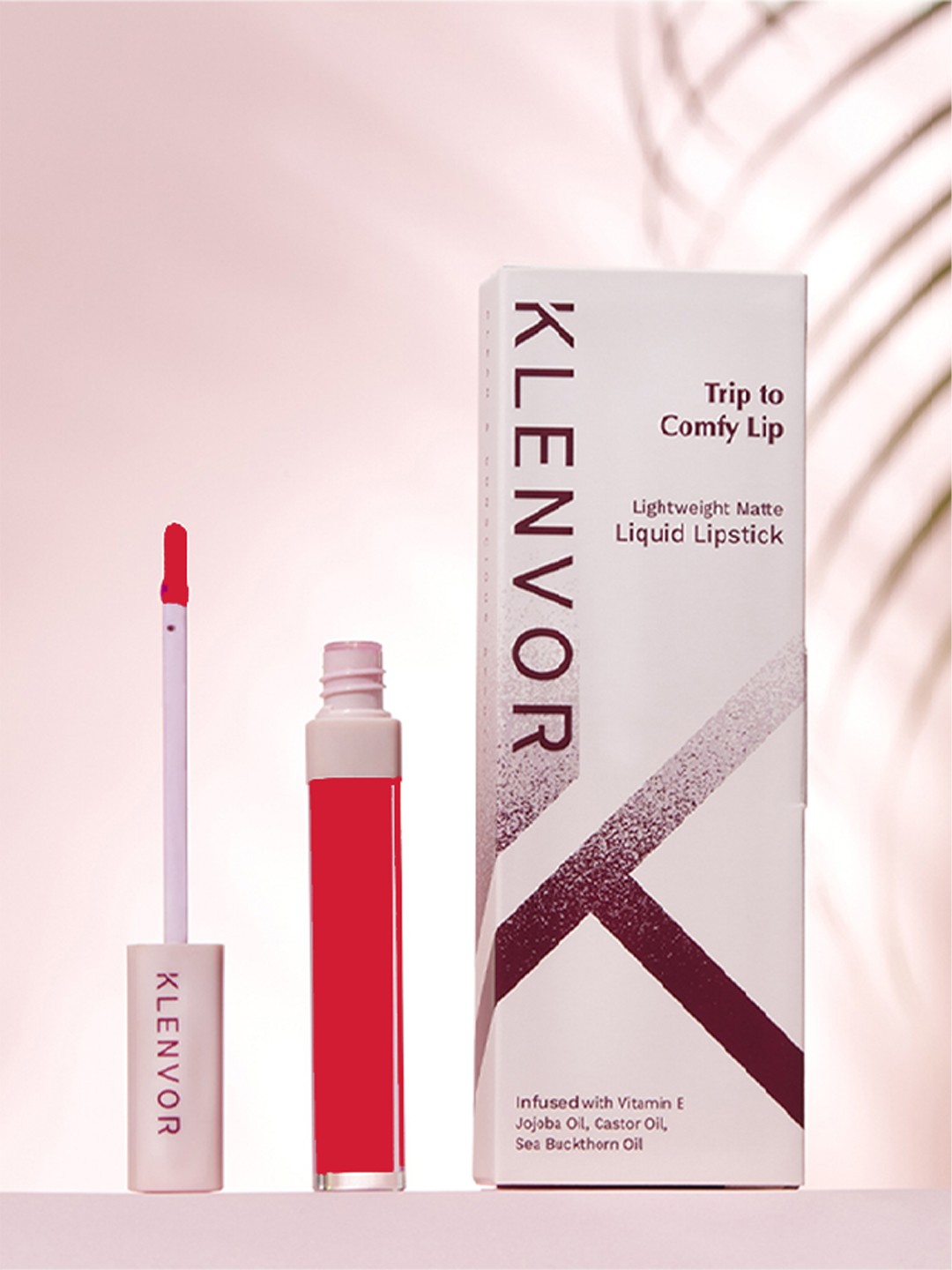 

KLENVOR Trip To Comfy Lip Non-Drying, No Transfer, Vegan Liquid Lipstick - Elegant 06, Red