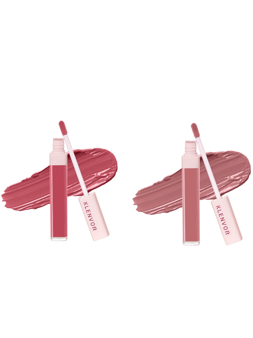 

KLENVOR Day Look Collection - Set of 2 Liquid Lipsticks - 03 Compliment, 05 Daring, Pink