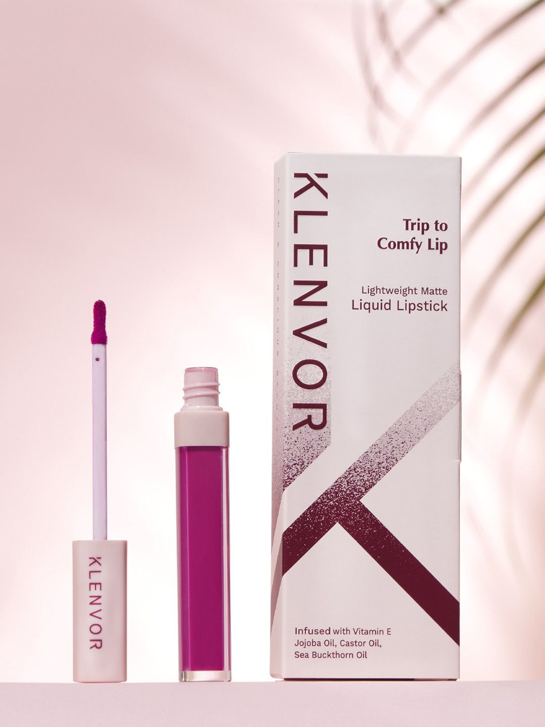 

KLENVOR Trip To Comfy Lip Non-Drying, No Transfer, Vegan Liquid Lipstick - Admire 01, Pink