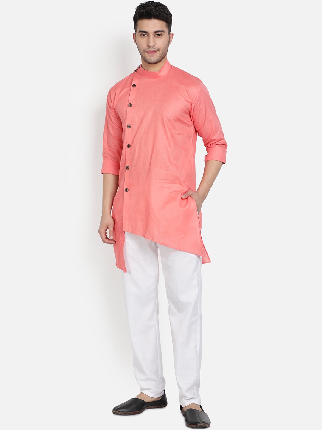 

Armaan Ethnic Men Coral Pure Cotton Kurta with Pyjamas