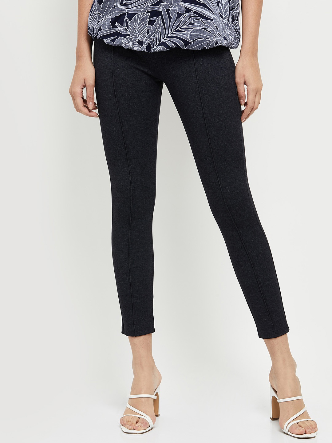 

max Women Navy Blue Trousers