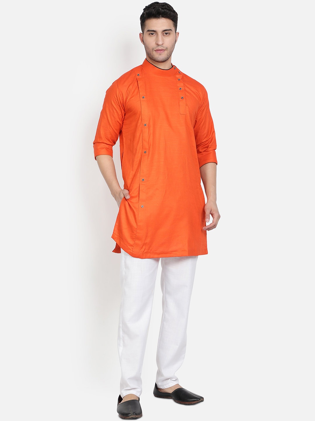 

Armaan Ethnic Men Orange Pure Cotton Kurta with Pyjamas