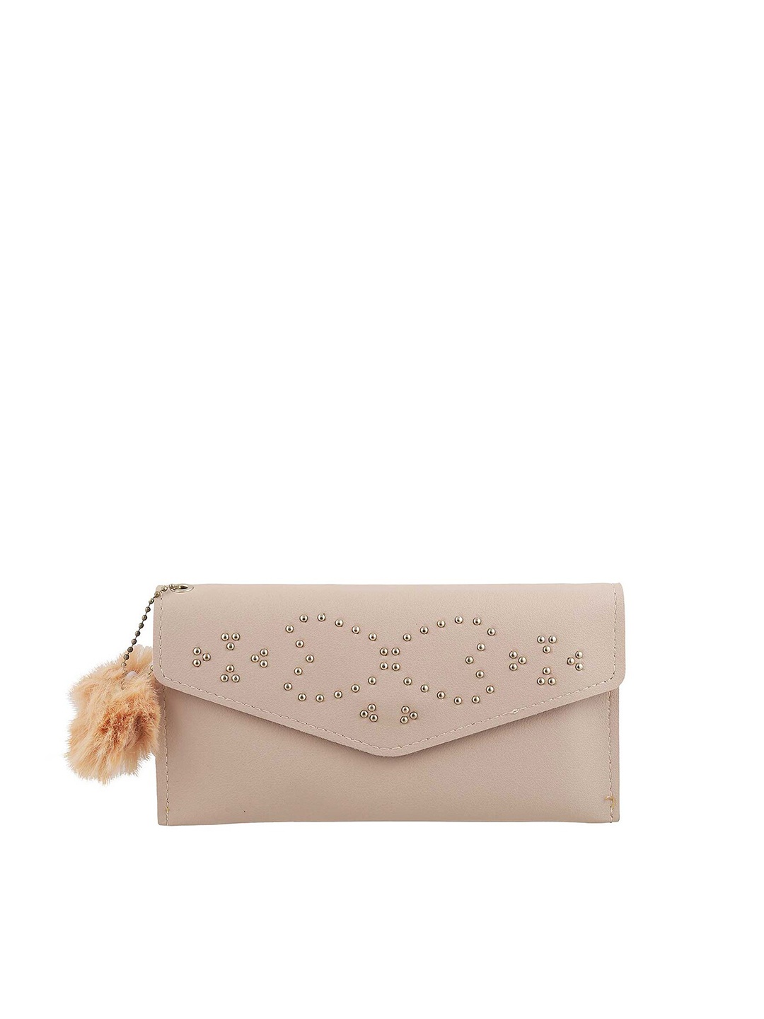 

WALKWAY by Metro Beige Embellished Purse Clutch