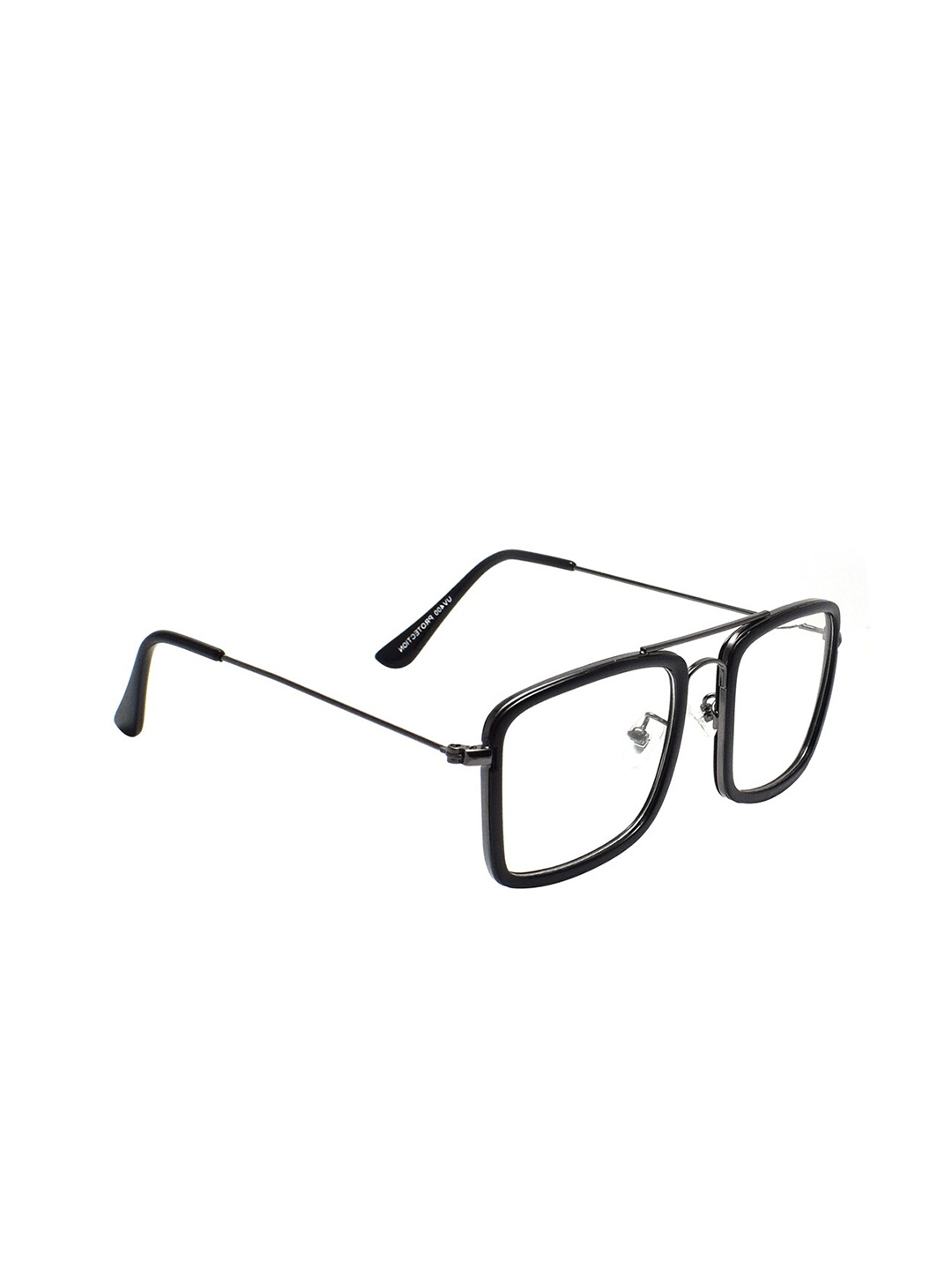 

Peter Jones Eyewear Unisex Black Anti Glare Square Glasses