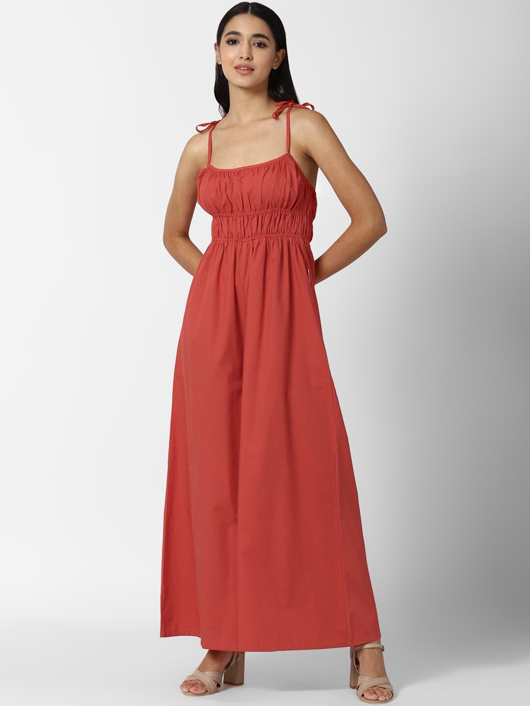 

FOREVER 21 Orange Basic Jumpsuit