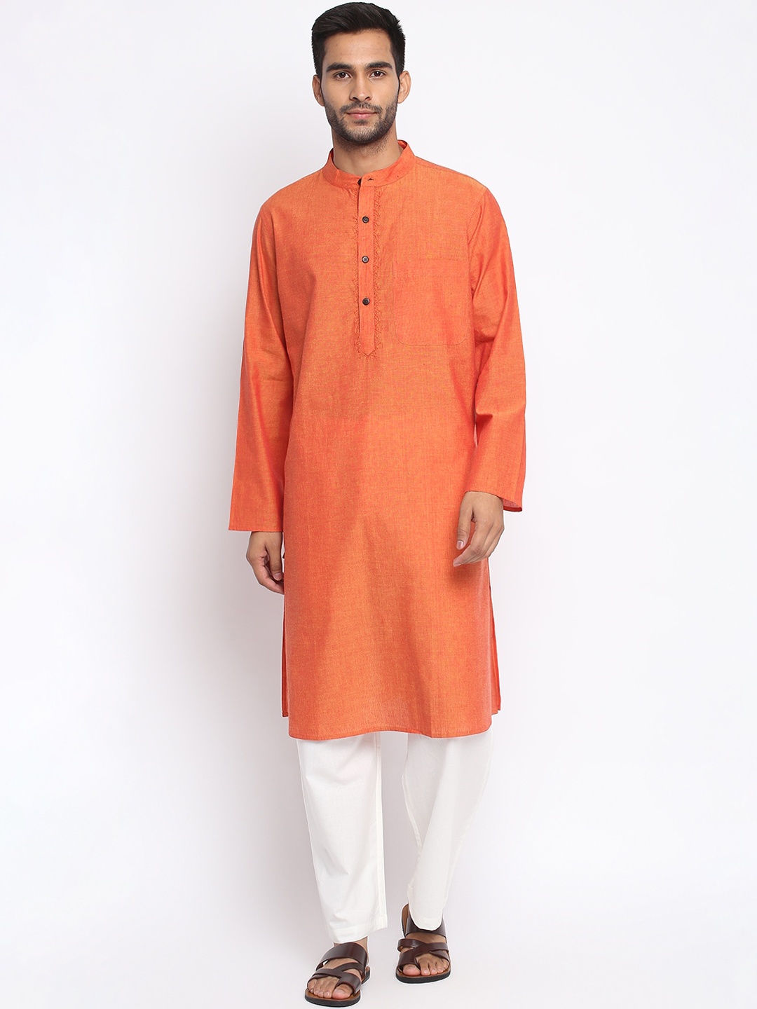 

Fabindia Men Orange Kurta