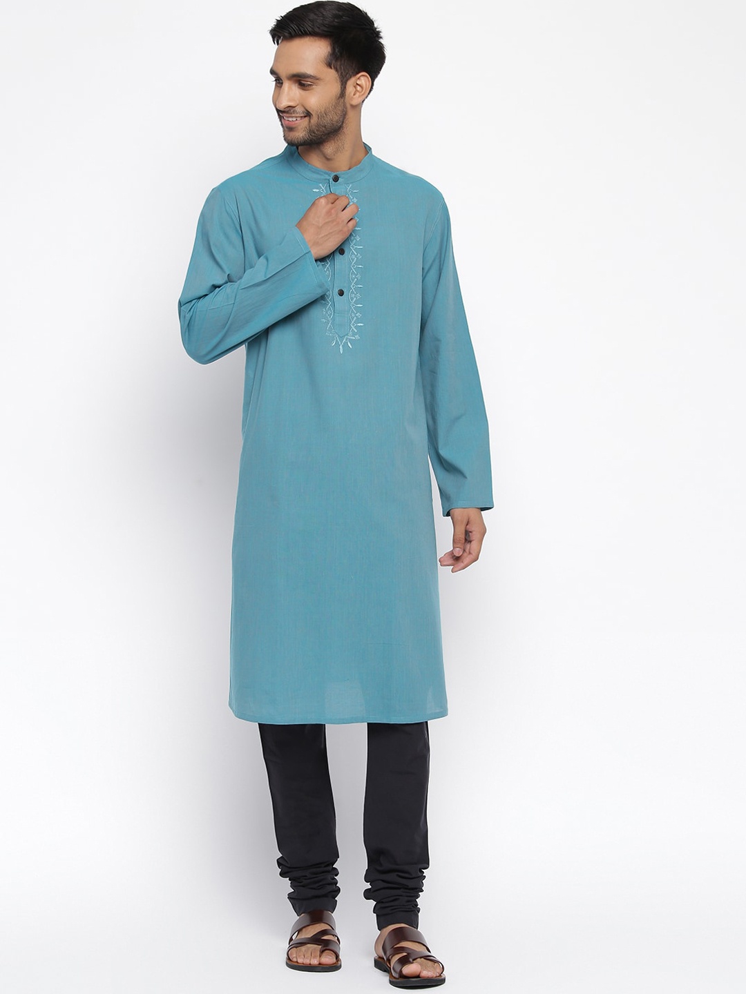 

Fabindia Men Blue Kurta