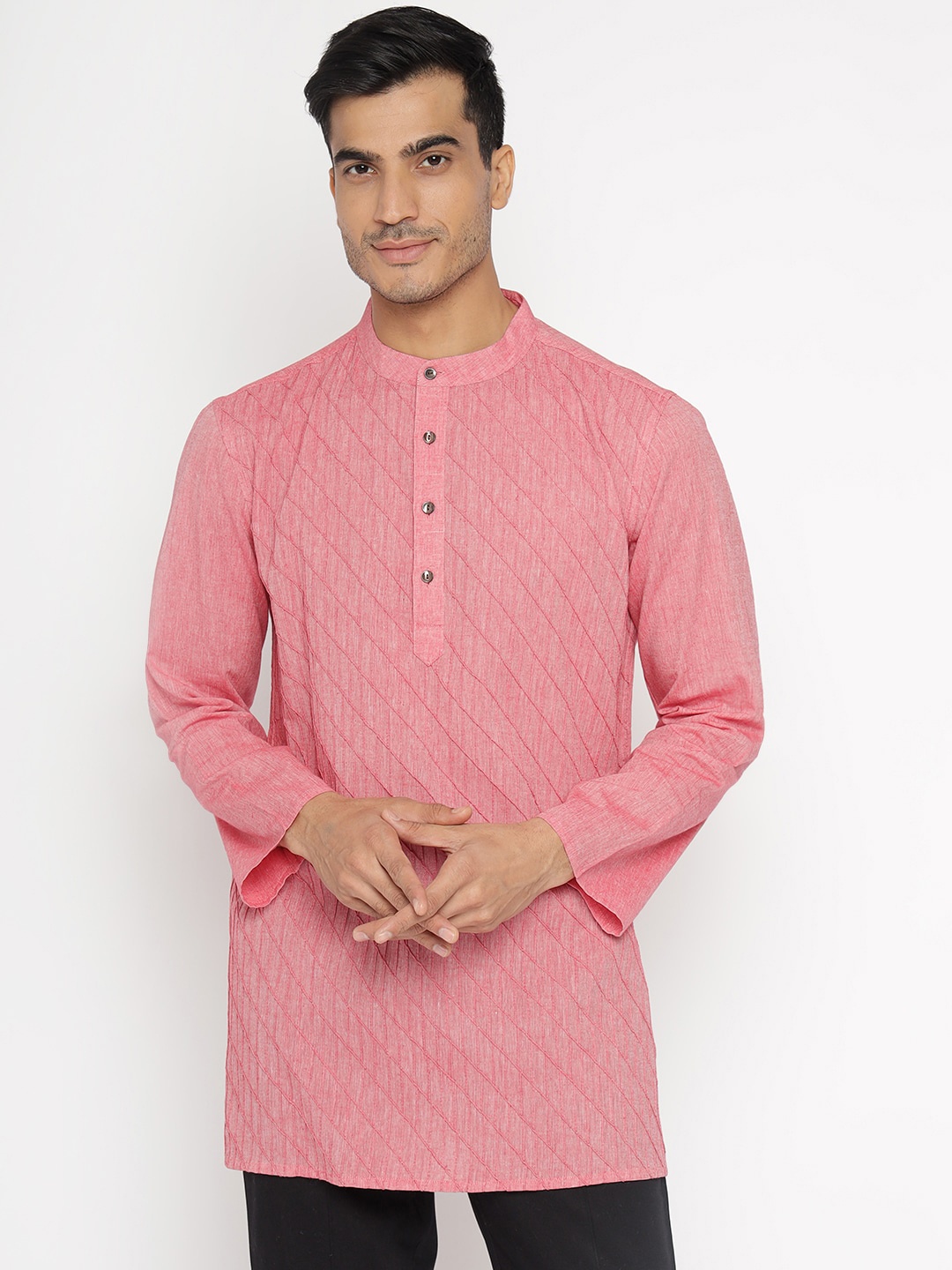 

Fabindia Men Pink Kurta