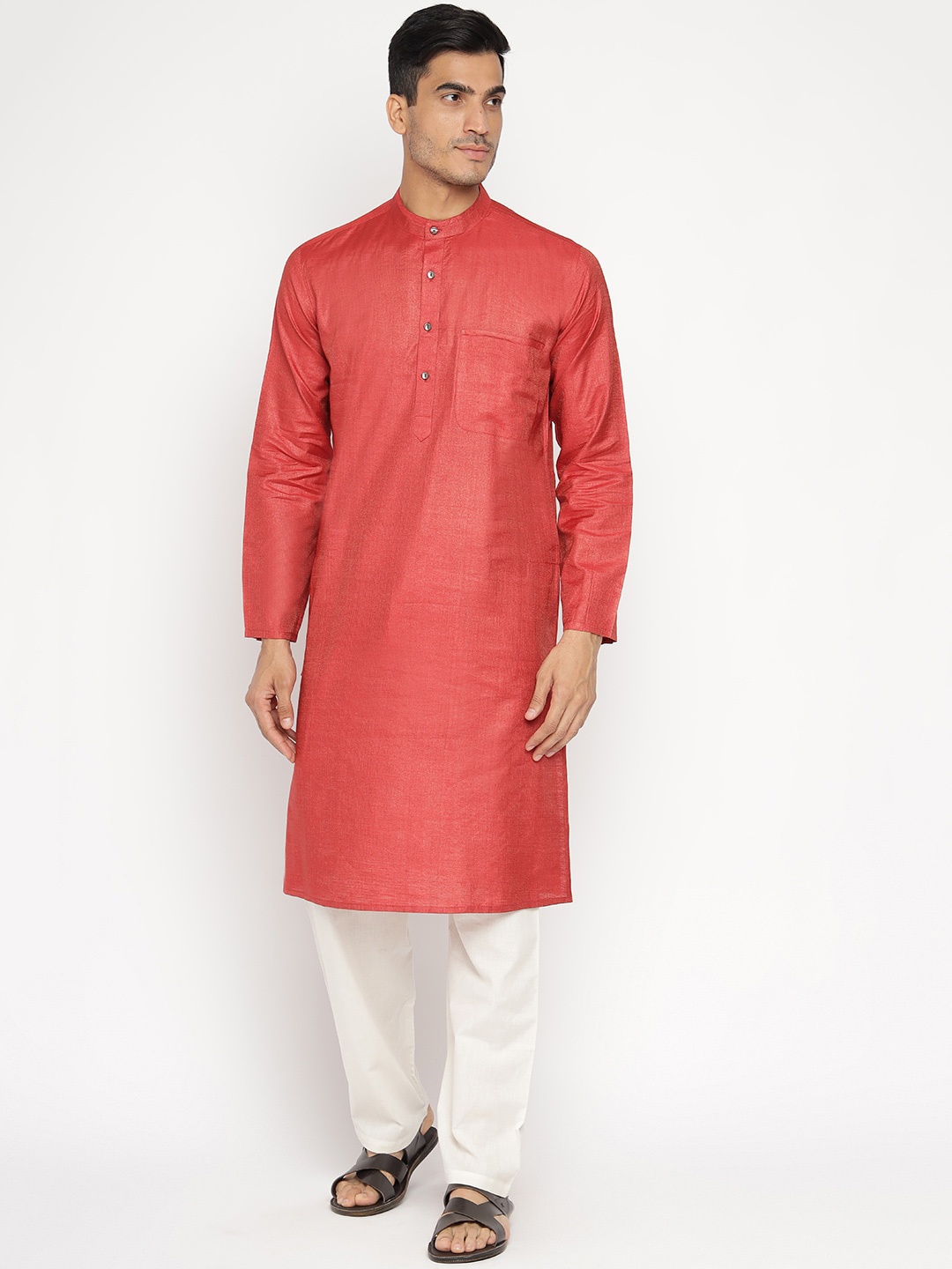 

Fabindia Men Red Kurta