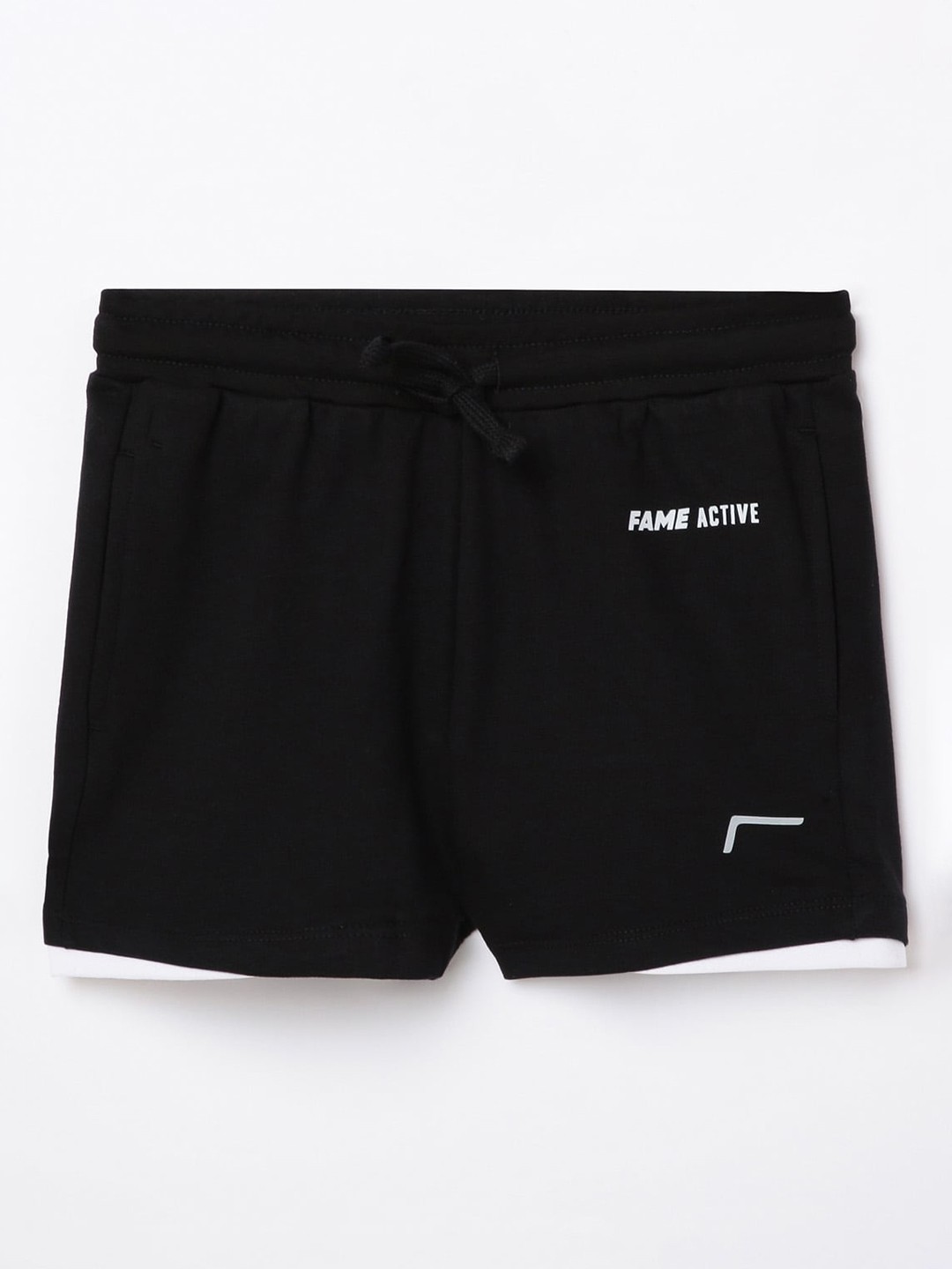 

Fame Forever by Lifestyle Girls Black Solid Cotton Shorts