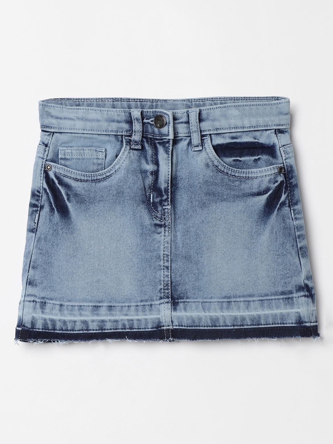 

Fame Forever by Lifestyle Girls Blue Solid Denim Skirt