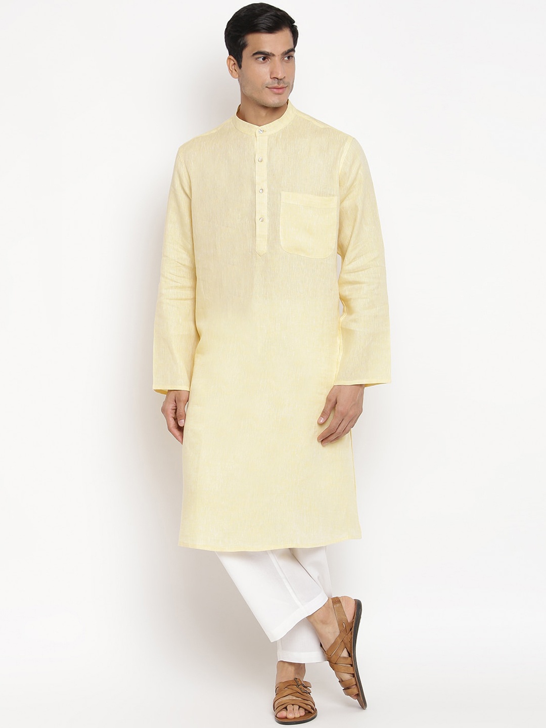 

Fabindia Men Yellow Kurta