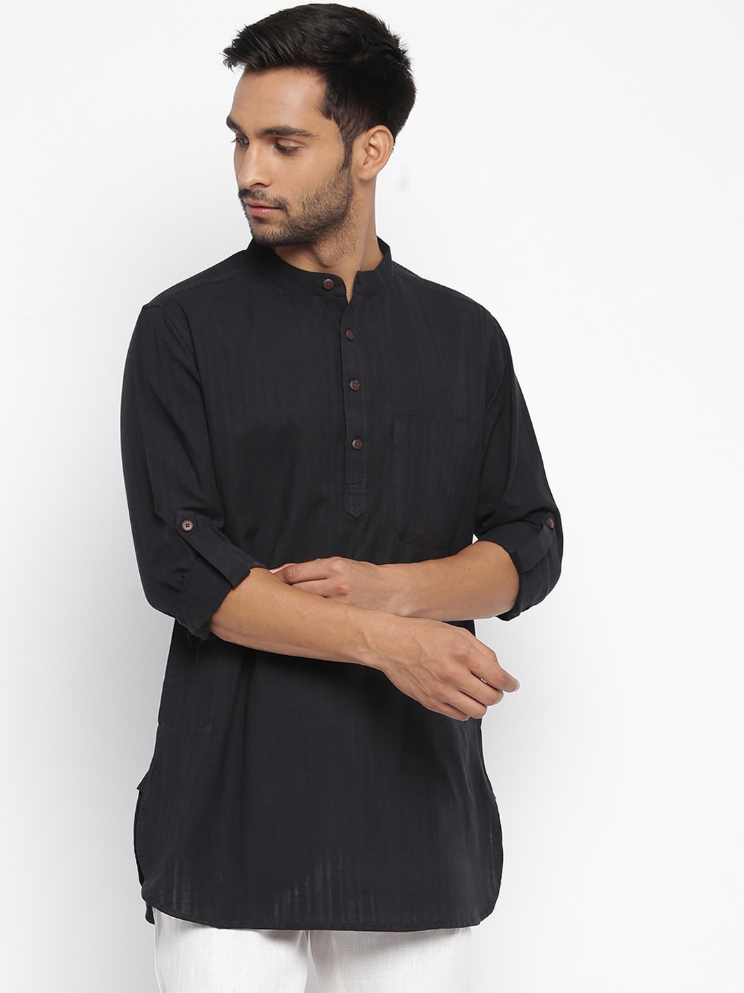 

Fabindia Men Black Pathani Kurta