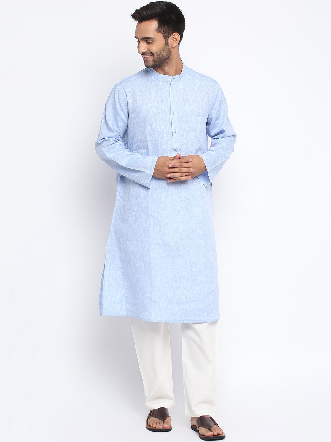 

Fabindia Men Blue Kurta