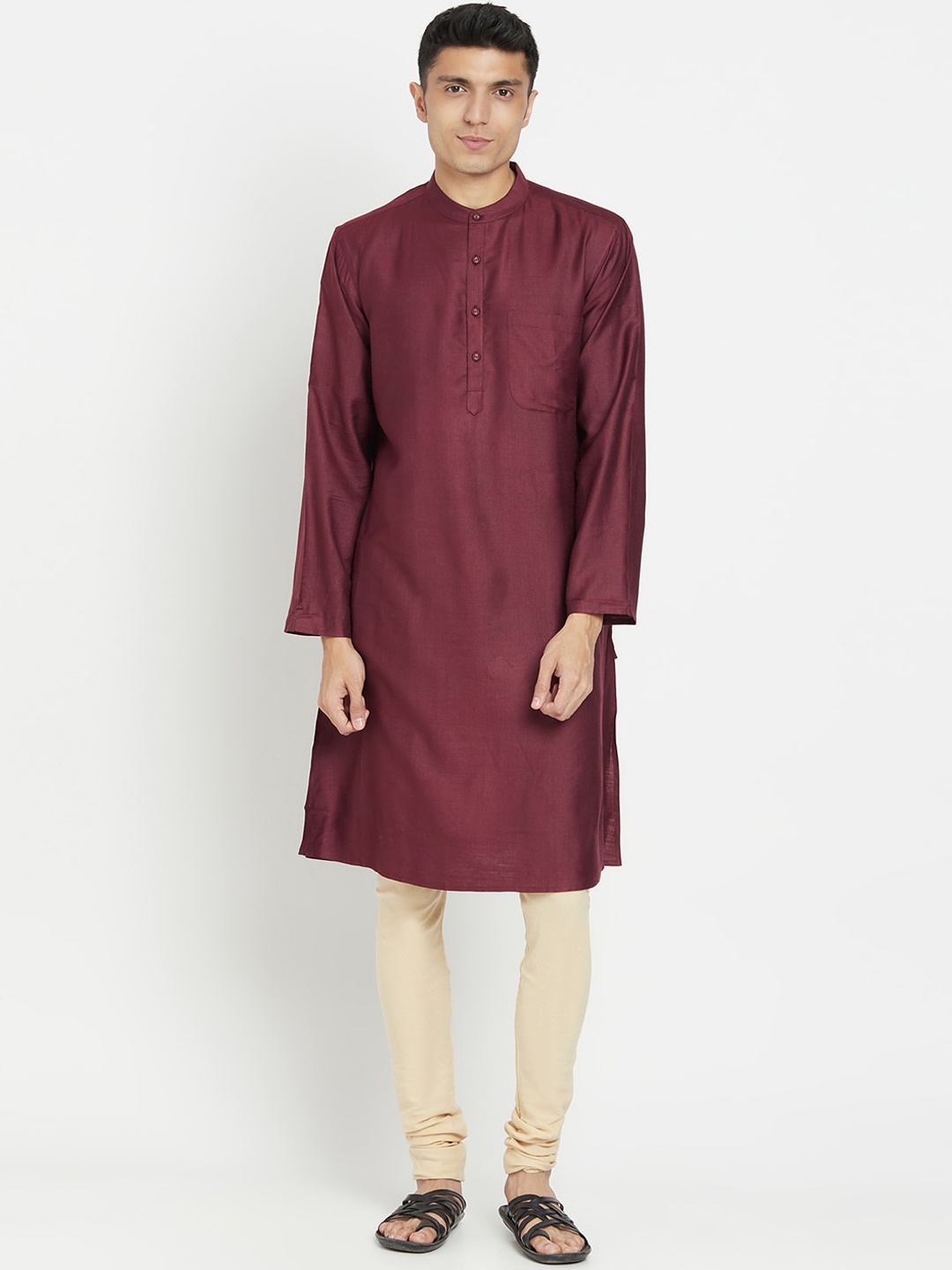 

Fabindia Men Violet Solid Kurta