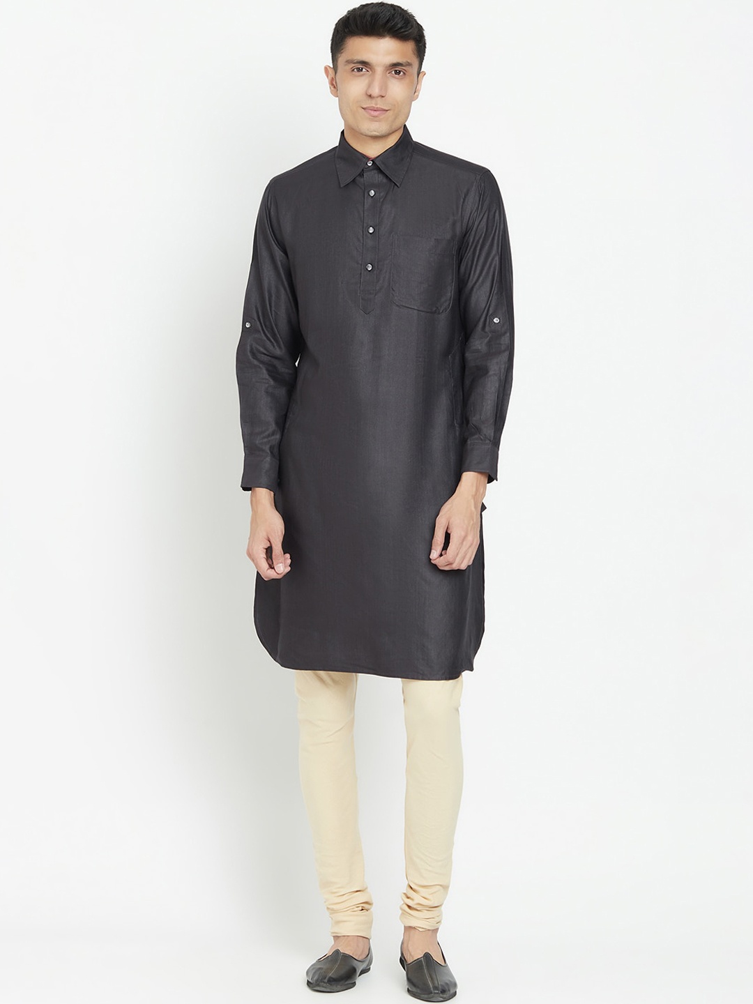 

Fabindia Men Black Pathani Kurta