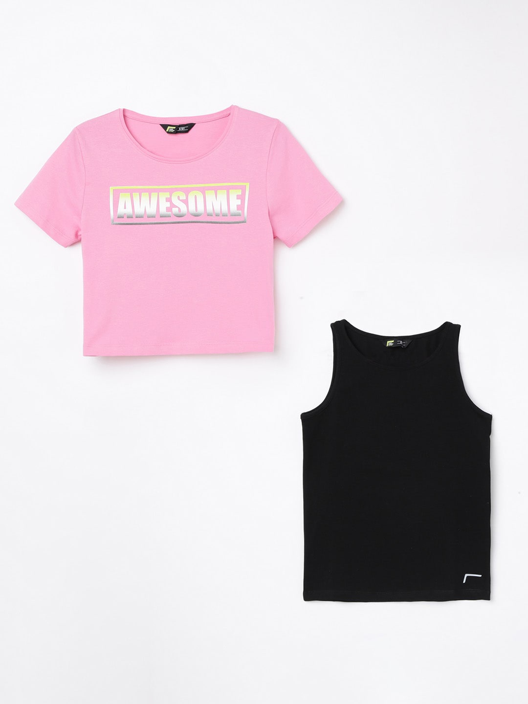 

Fame Forever by Lifestyle Girls Pink & Black Printed Top