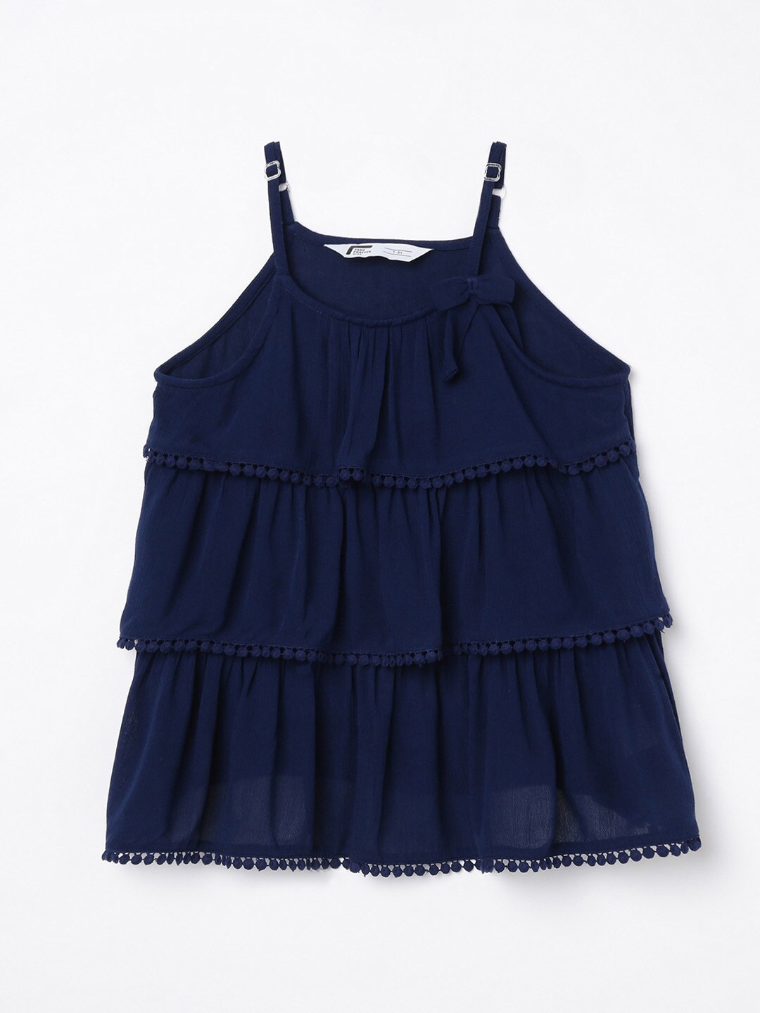 

Fame Forever by Lifestyle Navy Blue Tiered Top